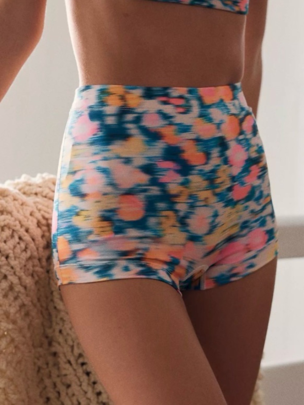 NWT Anthropologie- LyreBird Seamless Printed Renna Multi Colored Briefs